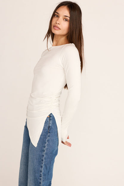 Florence Long Sleeve Top- Ivory