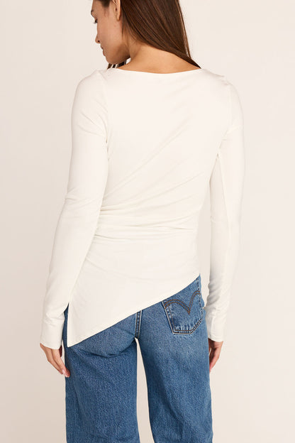 Florence Long Sleeve Top- Ivory