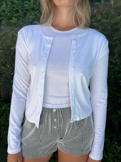Elise Cardigan -Optic White