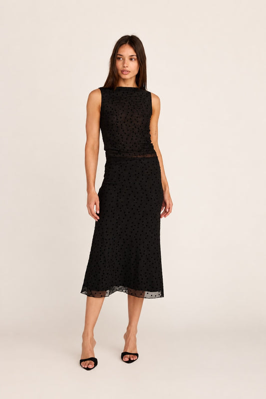 Emma Midi Skirt - Polka Dot