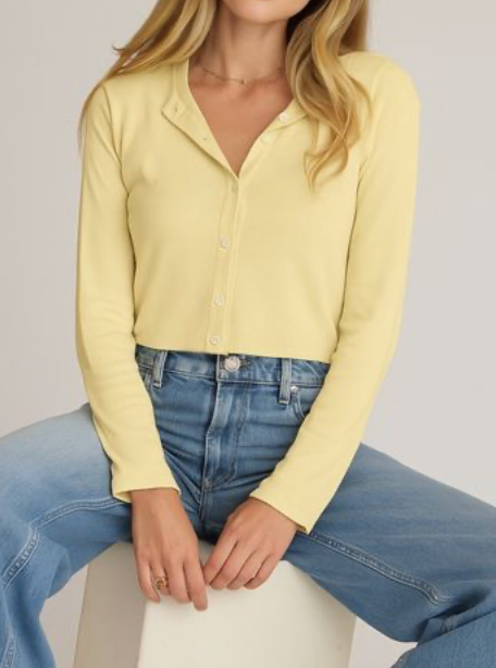 Elise Cardigan - Butter Yellow