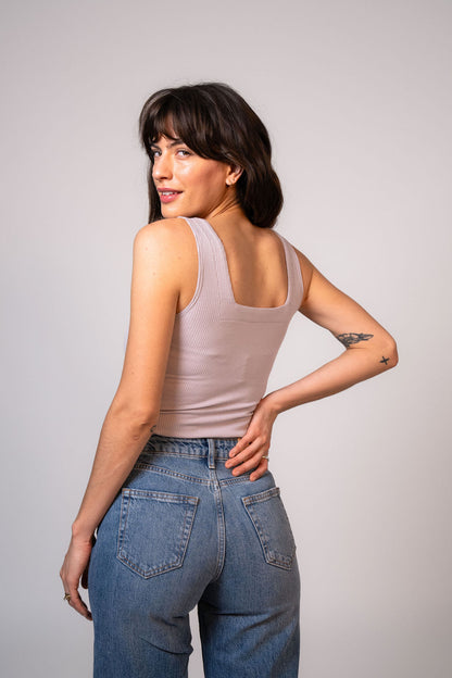 Emilia Rib Tank Top - Lavender