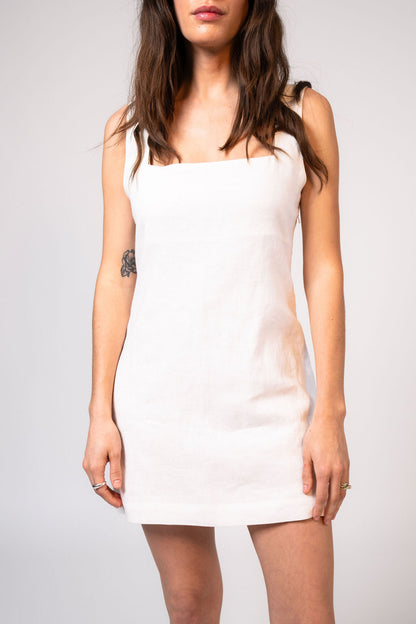 Dahlia Linen Dress - White