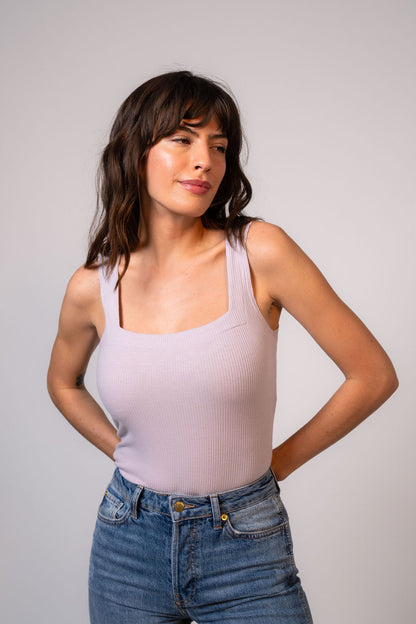 Emilia Rib Tank Top - Lavender