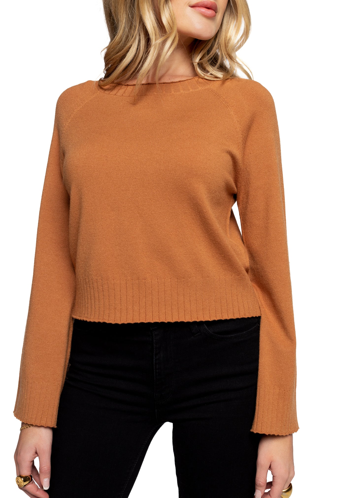 Cropped Sweater - Copper