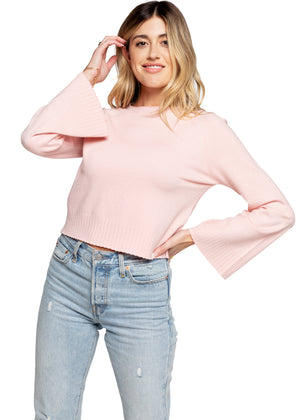 Cropped Sweater - Light Pink