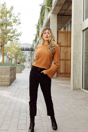 Cropped Sweater - Copper