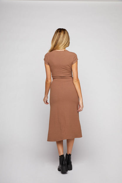 Ayla Rib Dress - Mocha