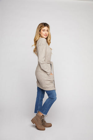 Belted Cardigan - Oatmeal
