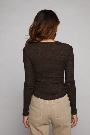 Waffle Henley - Almond