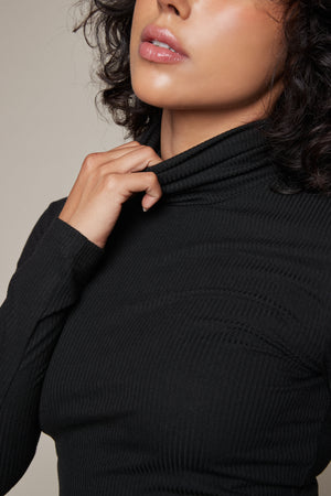 Sophie Rib Dress - Black