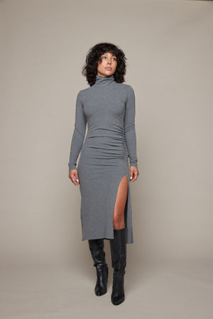 Sophie Rib Dress - Grey