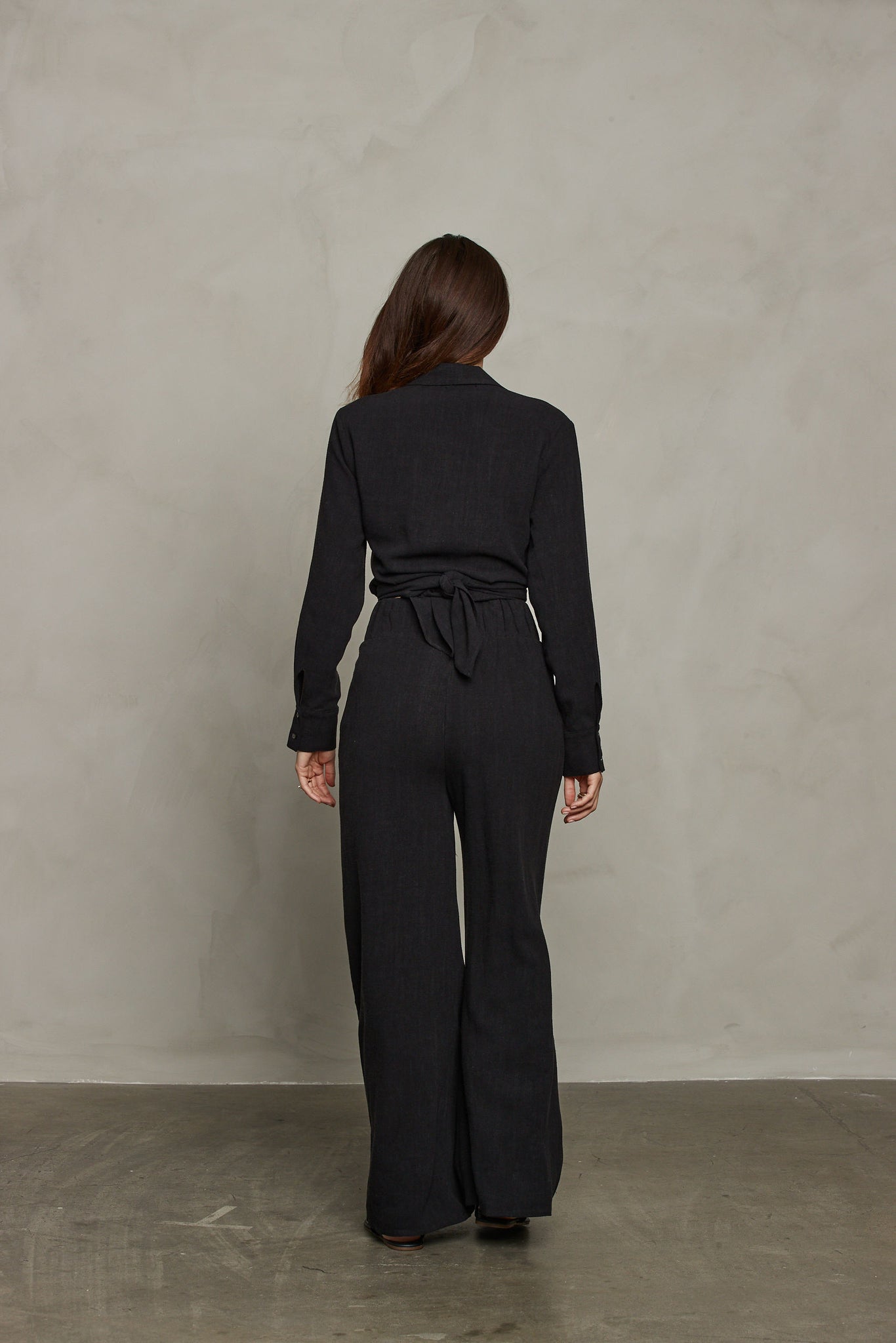 Rhea Wide Leg Pant - Black