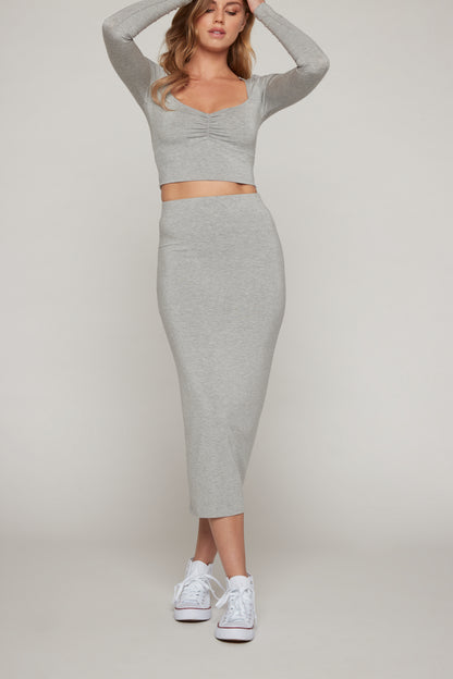 Aria Skirt  - Heather Grey
