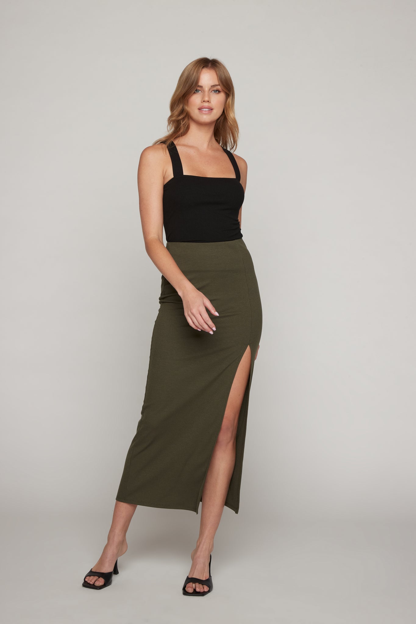 Nina Maxi Skirt - Olive