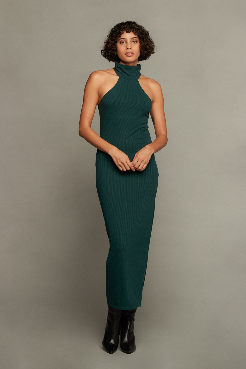 Athena Dress - Hunter Green