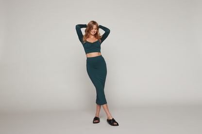 Aria Skirt  - Hunter Green